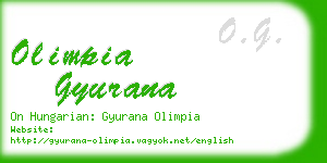 olimpia gyurana business card